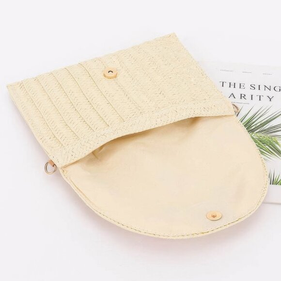 Faux Straw Cherry Clutch - Picture 4 of 4